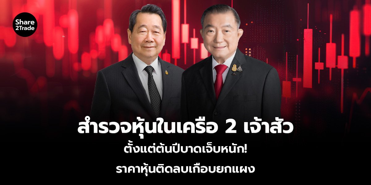 สำรวจหุ้นในเครือ 2 เจ้าสัว ตั้งแต่ต้นปีบาดเจ็บหนัก! ราคาหุ้นติดลบเกือบยกแผง