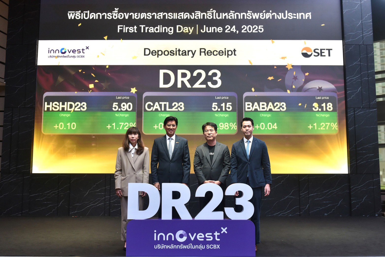 3 DR อ้างอิงหุ้นและ ETF ฮ่องกง ออกโดย INVX เริ่มซื้อขายในตลาดหลักทรัพย์ฯ วันแรก