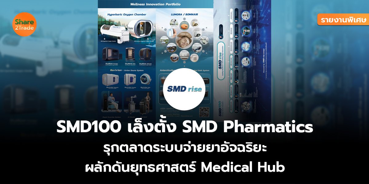 รายงานพิเศษ : SMD 100 เล็งตั้ง SMD Pharmatics รุกตลาดระบบจ่ายยาอัจฉริยะ ผลักดันยุทธศาสตร์ Medical Hub