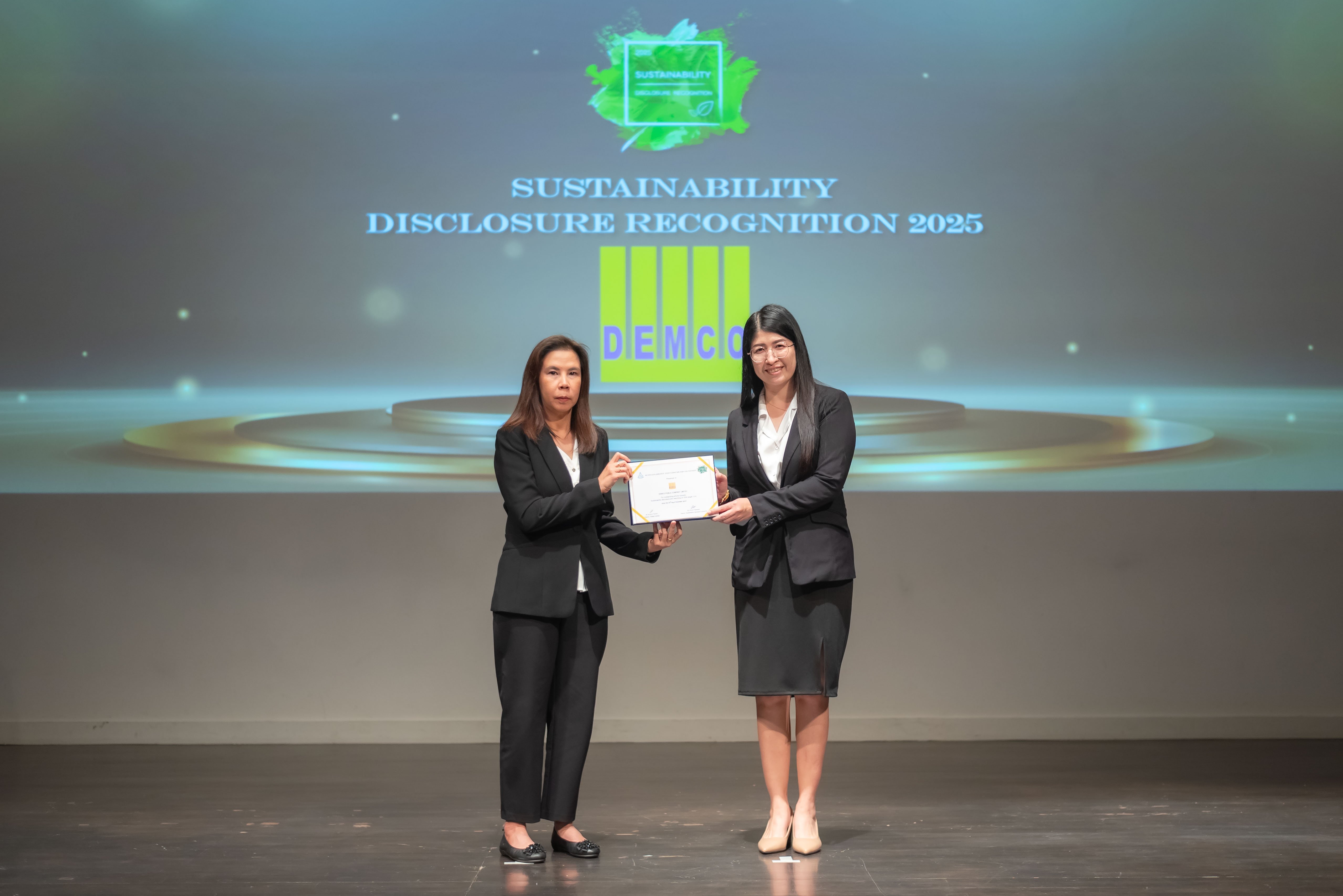 DEMCO คว้ารางวัล “Sustainability Disclosure Recognition” ต่อเนื่อง 6 ปีซ้อน ตอกย้ำความโปร่งใส–ยั่งยืนองค์กร