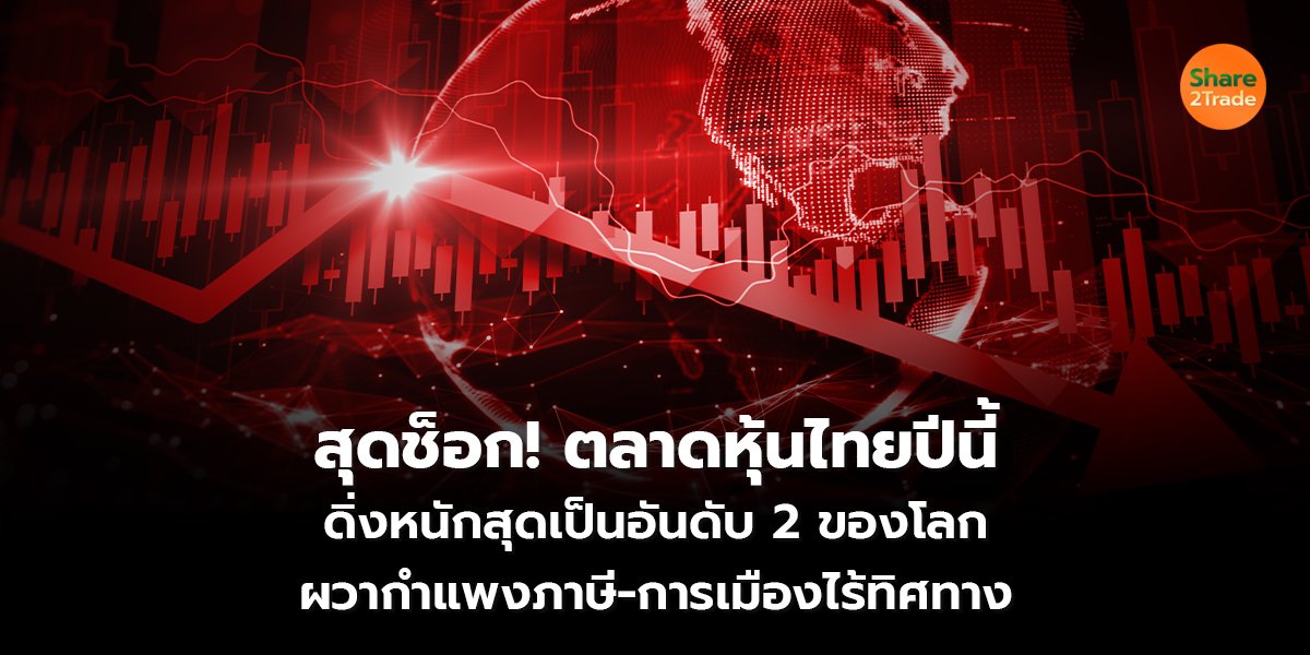 สุดช็อก! ตลาดหุ้นไทยปีนี้ ดิ่งหนักสุดเป็นอันดับ 2 ของโลก ผวากำแพงภาษี-การเมืองไร้ทิศทาง