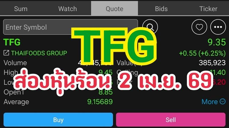 TFG ส่องหุ้นร้อน 2 เม.ย. 69