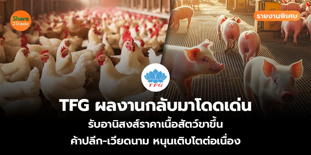 รายงานพิเศษ : TFG ผลงานกลับมาโดดเด่น รับอานิสงส์ราคาเนื้อสัตว์ขาขึ้น ค้าปลีก-เวียดนาม หนุนเติบโตต่อเนื่อง