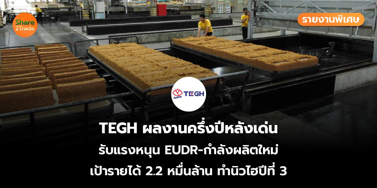 รายงานพิเศษ : TEGH ผลงานครึ่งปีหลังเด่น รับแรงหนุน EUDR-กำลังผลิตใหม่ เป้ารายได้ 2.2 หมื่นล้าน ทำนิวไฮปีที่ 3