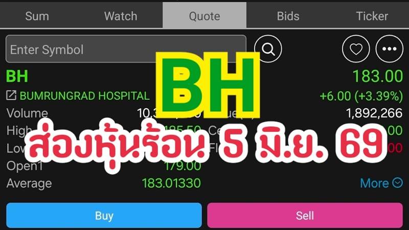 BH ส่องหุ้นร้อน 5 มิ.ย. 69