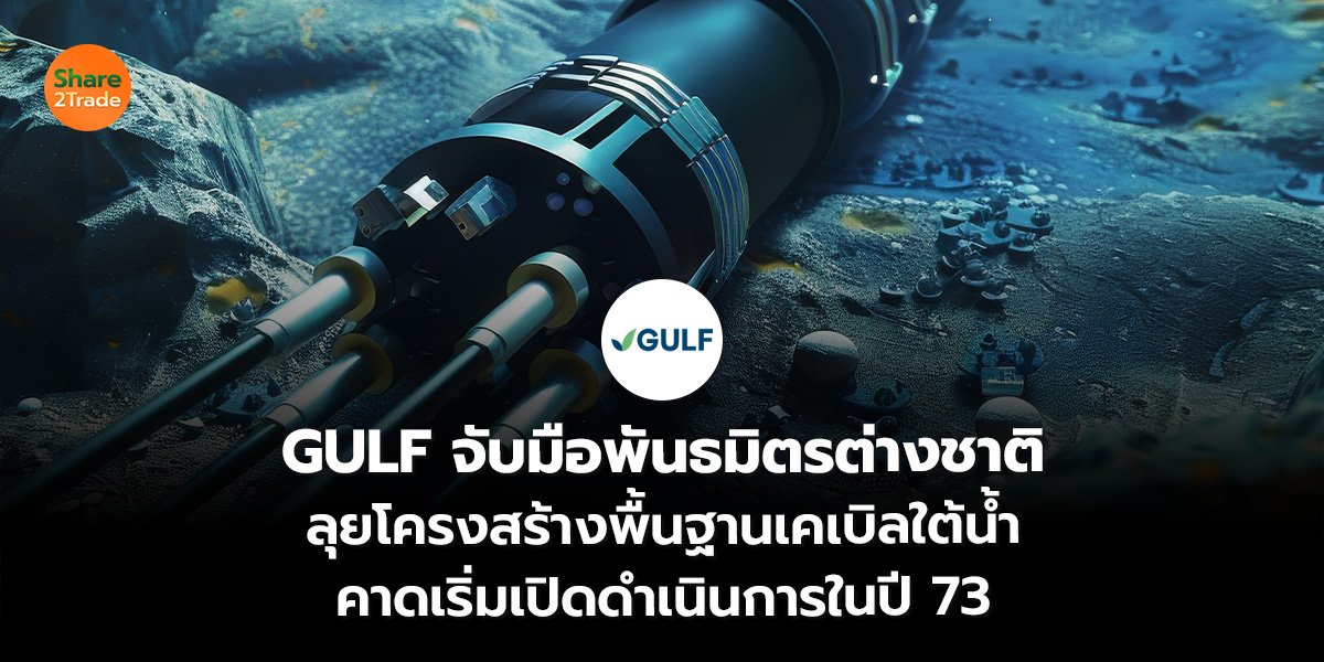 GULF จับมือพันธมิตรต่างชาติ ลุยโครงสร้างพื้นฐานเคเบิลใต้น้ำ คาดเริ่มเปิดดำเนินการในปี 73