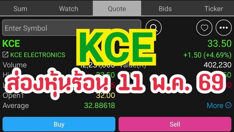 KCE ส่องหุ้นร้อน 11 พ.ค. 69