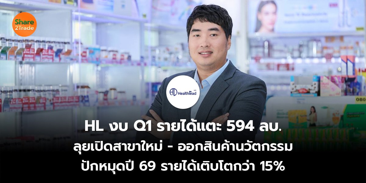 HL งบ Q1 รายได้แตะ 594 ลบ. ลุยเปิดสาขาใหม่ - ออกสินค้านวัตกรรม ปักหมุดปี 69 รายได้เติบโตกว่า 15%