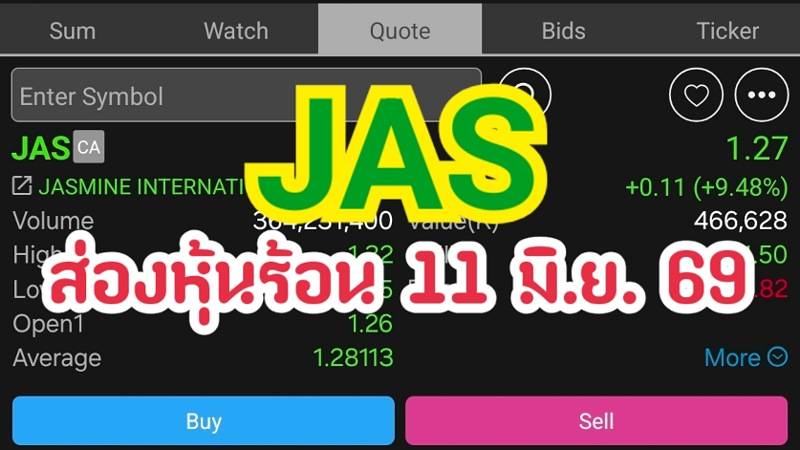 JAS ส่องหุ้นร้อน 11 มิ.ย. 69