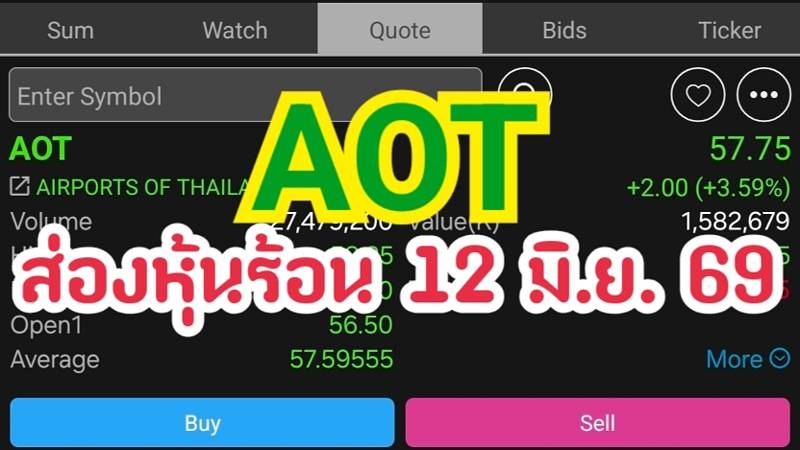 AOT ส่องหุ้นร้อน 12 มิ.ย. 69