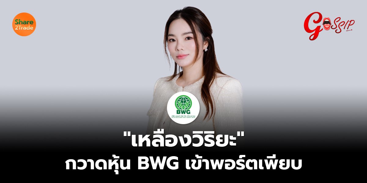 "เหลืองวิริยะ" กวาดหุ้น BWG เข้าพอร์ตเพียบ