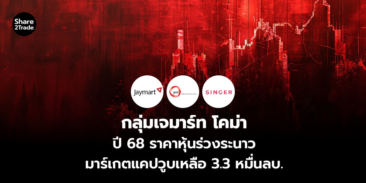 กลุ่มเจมาร์ท โคม่า ปี 68 ราคาหุ้นร่วงระนาว มาร์เกตแคปวูบเหลือ 3.3 หมื่นลบ.