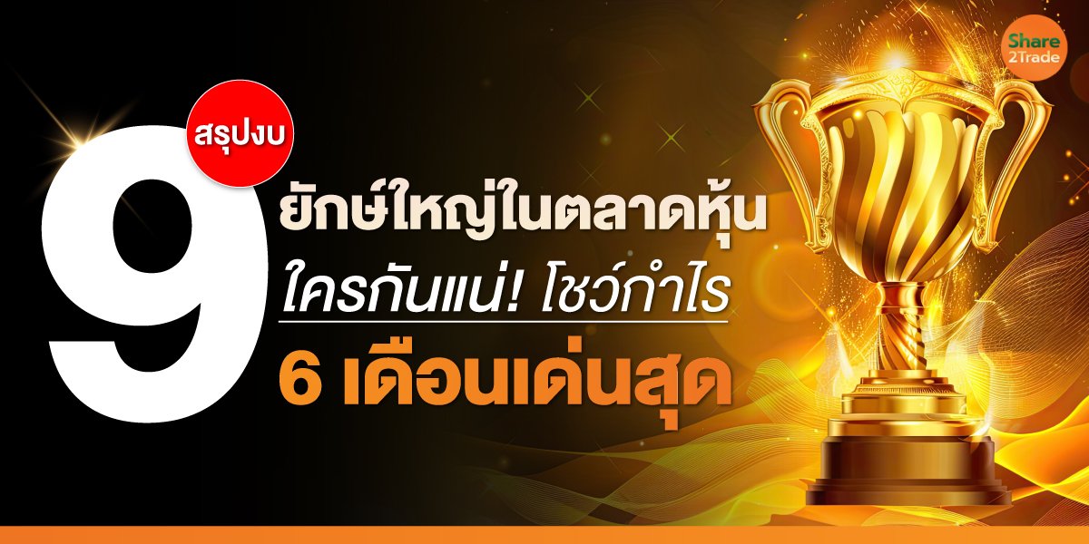 สรุปงบ 9 ยักษ์ใหญ่ในตลาดหุ้น ใครกันแน่! โชว์กำไร 6 เดือนเด่นสุด