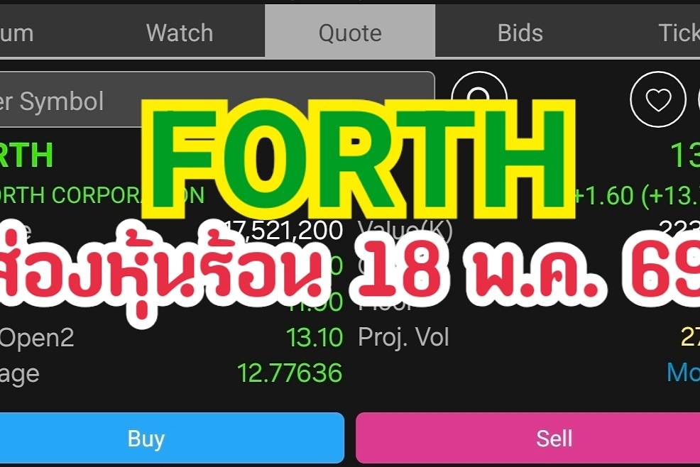 FORTH ส่องหุ้นร้อน 18 พ.ค. 69