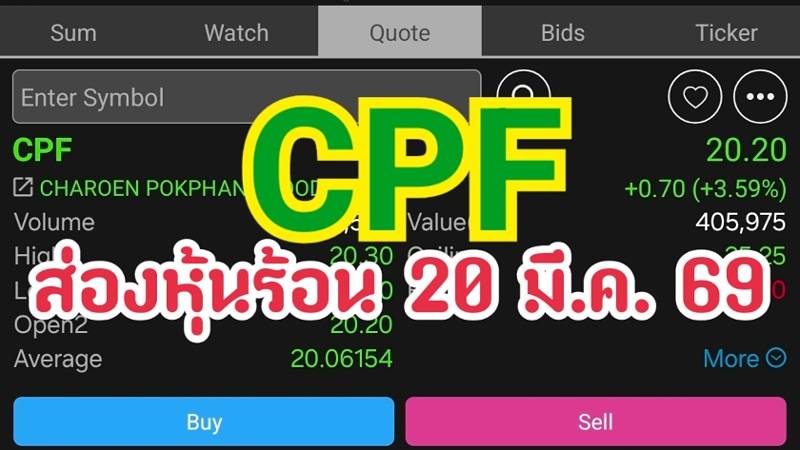 CPF ส่องหุ้นร้อน 20 มี.ค. 69