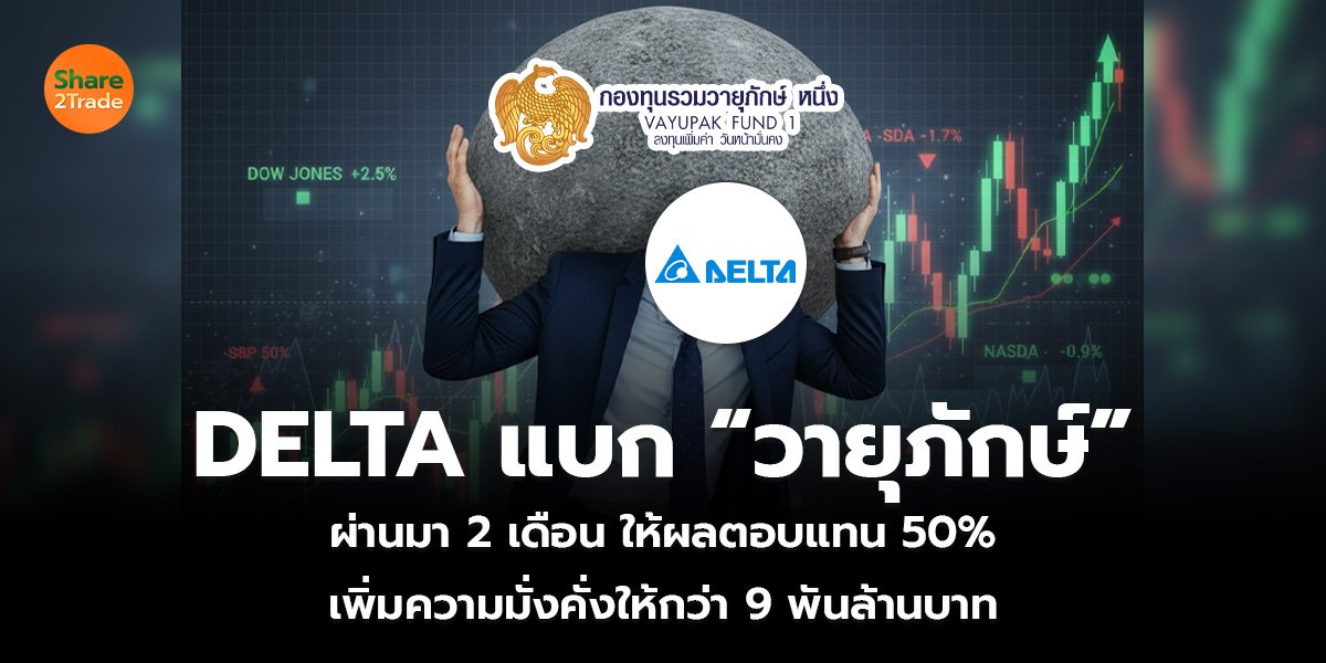 DELTA แบก “วายุภักษ์” ผ่านมา 2 เดือน ให้ผลตอบแทน 50% เพิ่มความมั่งคั่งให้กว่า 9 พันล้านบาท