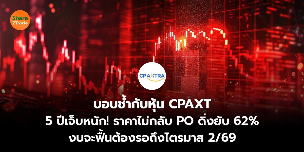 บอบช้ำกับหุ้น CPAXT 5 ปีเจ็บหนัก! ราคาไม่กลับ PO ดิ่งยับ 62% งบจะฟื้นต้องรอถึงไตรมาส 2/69