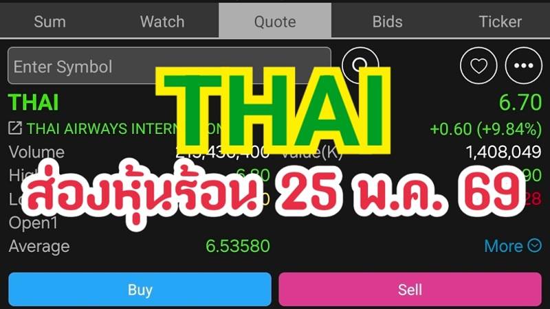 THAI ส่องหุ้นร้อน 25 พ.ค. 69