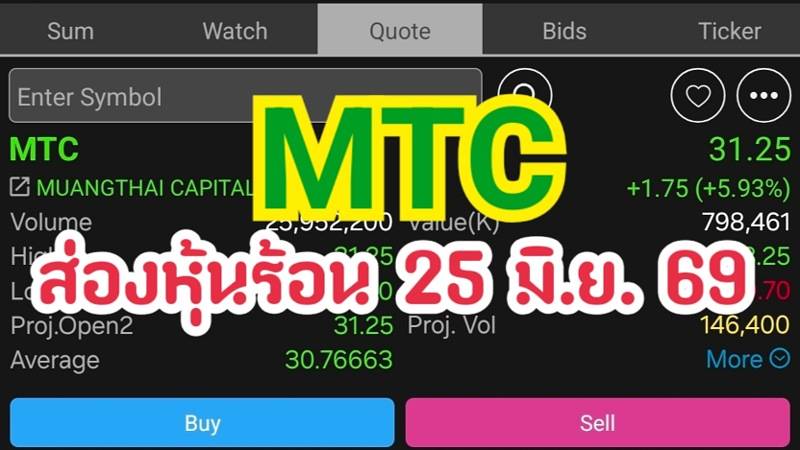MTC ส่องหุ้นร้อน 25 มิ.ย. 69
