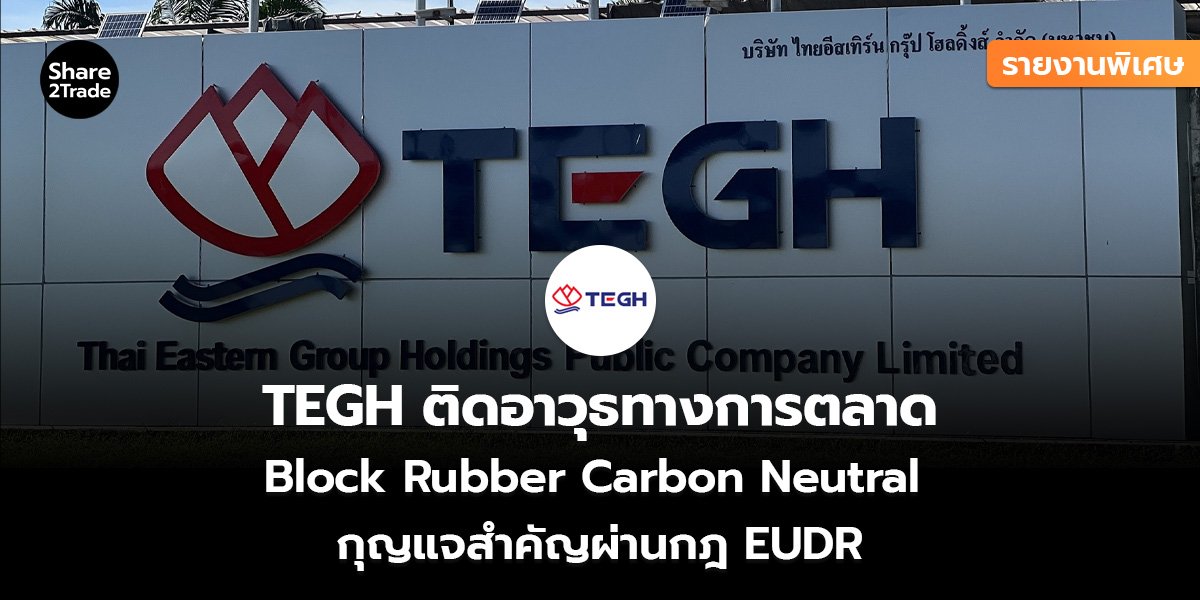 รายงานพิเศษ : TEGH ติดอาวุธทางการตลาด Block Rubber Carbon Neutral  กุญแจสำคัญผ่านกฎ EUDR