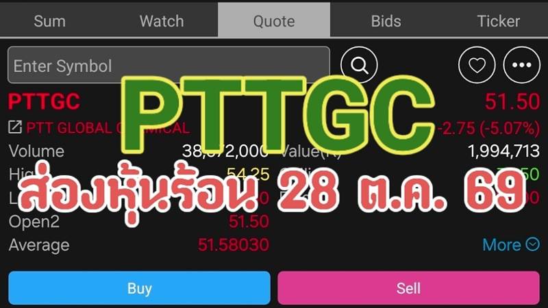 PTTGC ส่องหุ้นร้อน 28 ต.ค. 69