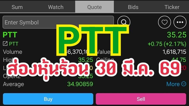 PTT ส่องหุ้นร้อน 30 มี.ค. 69