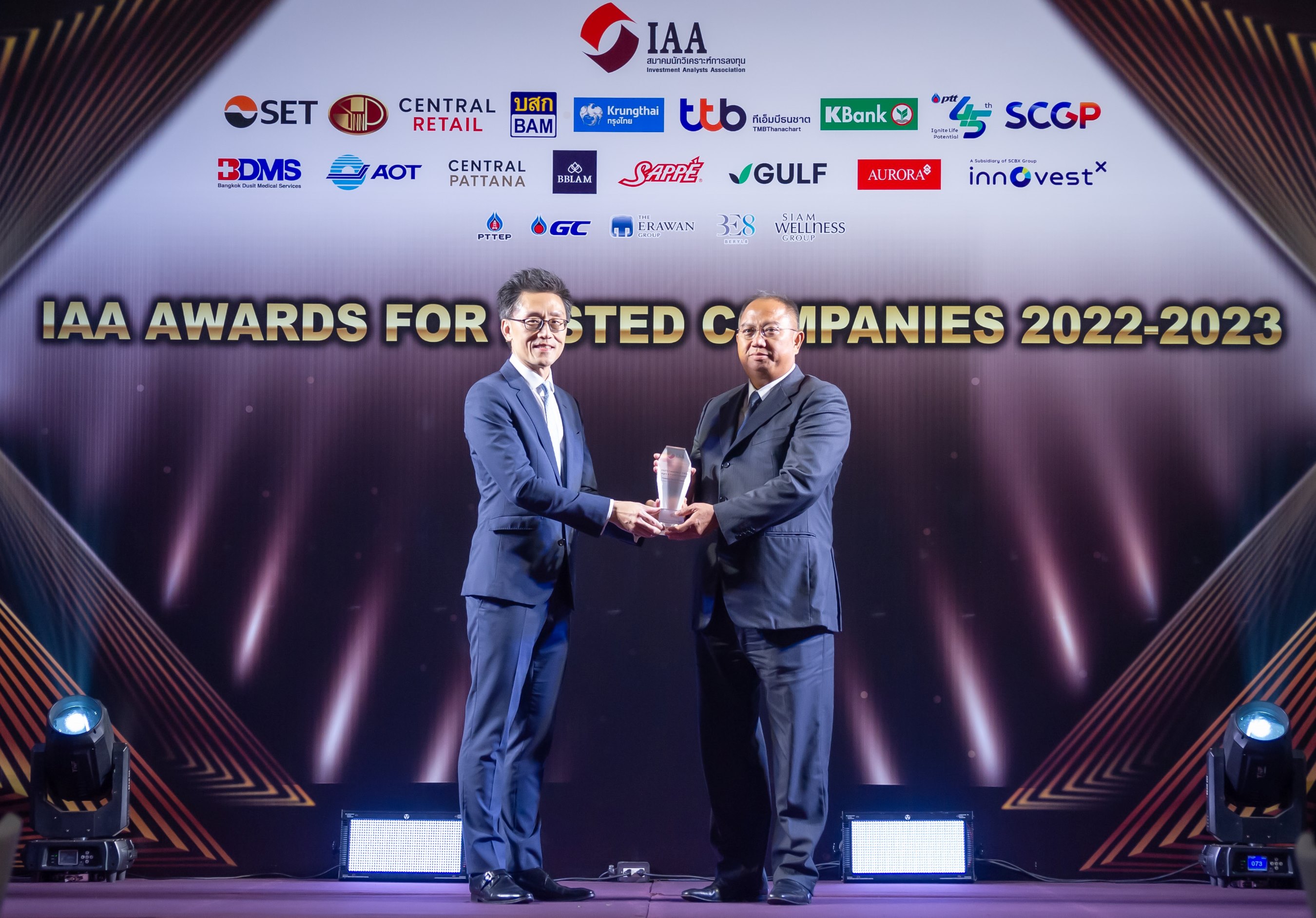 SNNP คว้า 2 รางวัล Outstanding CEO-CFO จากเวที “IAA Awards for Listed Companies 2022-2023”