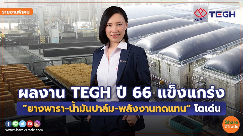 รายงานพิเศษ : ผลงาน TEGH ปี 66 แข็งแกร่ง “ยางพารา-น้ำมันปาล์ม-พลังงานทดแทน” โตเด่น