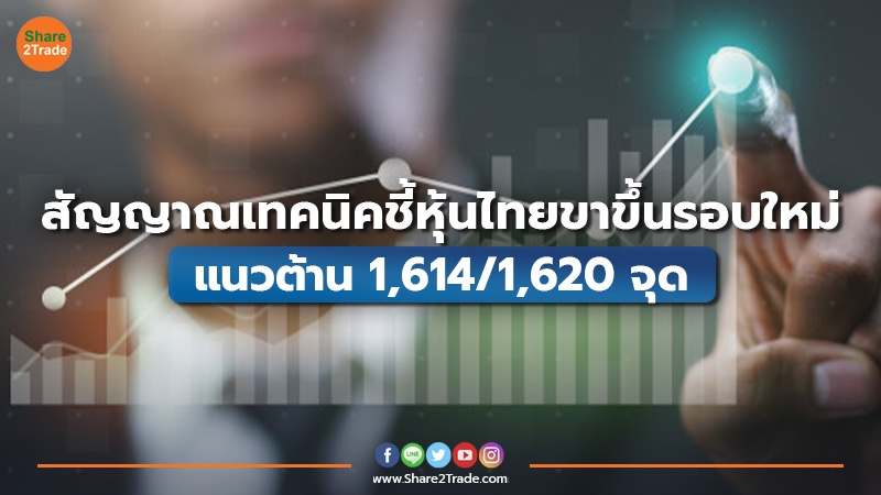 สัญญาณเทคนิคชี้หุ้นไทยขาขึ้นรอบใหม่แนวต้าน 1,614/1,620 จุด