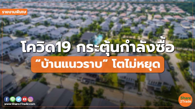 รายงานพิเศษ : โควิด19 กระตุ้นกำลังซื้อ “บ้านแนวราบ” โตไม่หยุด