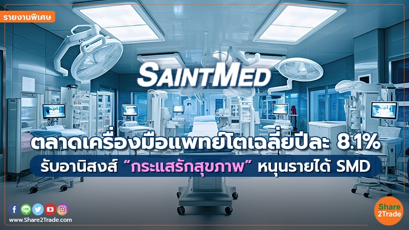 รายงานพิเศษ : ตลาดเครื่องมือแพทย์โตเฉลี่ยปีละ 8.1% รับอานิสงส์ “กระแสรักสุขภาพ” หนุนรายได้ SMD