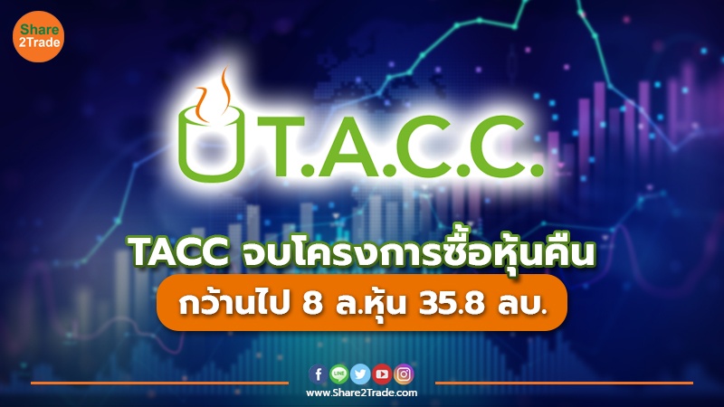 TACC จบโครงการซื้อหุ้นคืน กว้านไป  8 ล.หุ้น 35.8 ลบ.