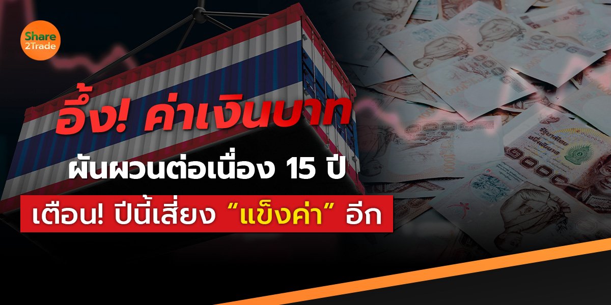 อึ้ง! ค่าเงินบาท ผันผวนต่อเนื่อง 15 ปี เตือน! ปีนี้เสี่ยง “แข็งค่า” อีก