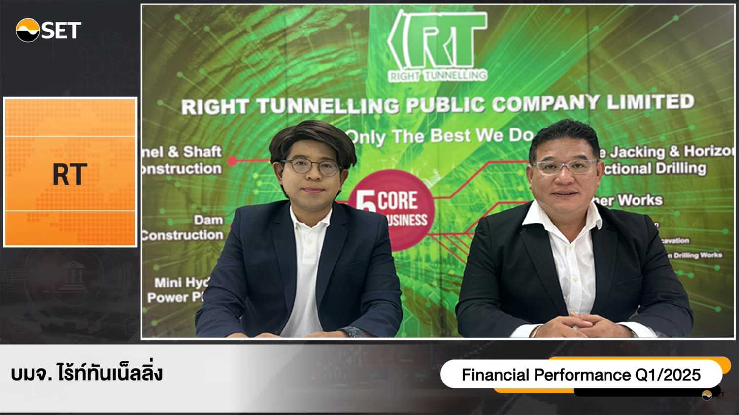 RT เผย Q2/68 แนวโน้มดี รุกชิงงานรัฐ-เอกชน  ตั้งเป้า Backlog ปีนี้ไม่ต่ำกว่า 6,000 – 7,000 ล้านบาท