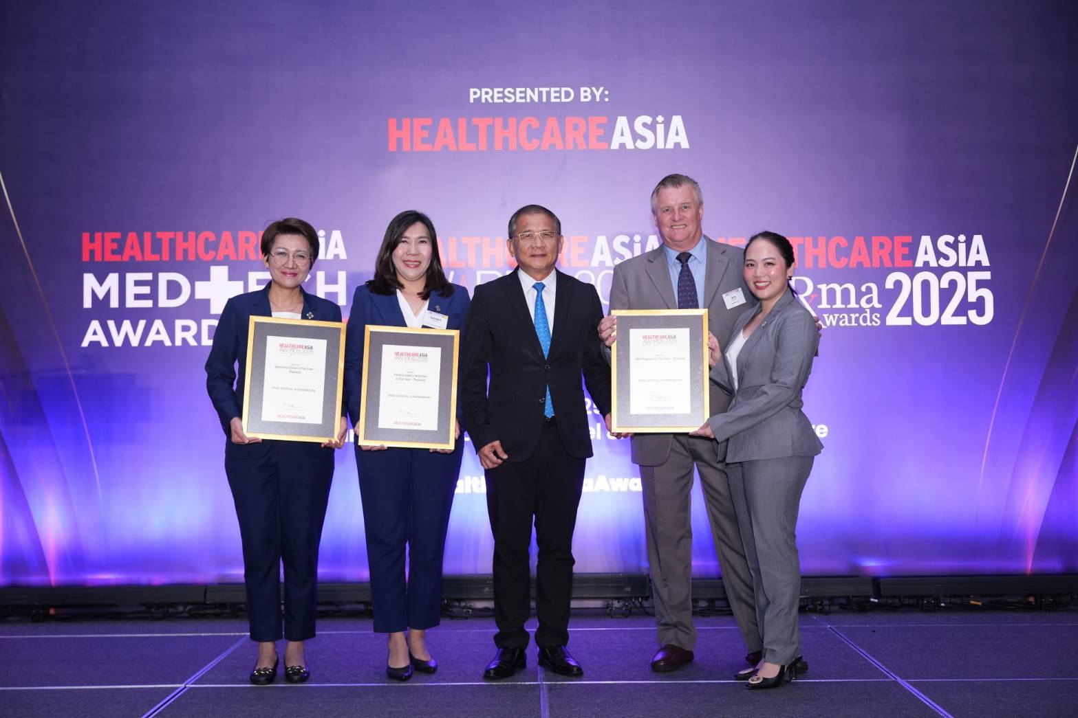 รพ.เอกชนหนึ่งเดียวของไทย “รพ.พริ้นซ์ สุวรรณภูมิ”  กวาด 3 รางวัลจากเวทีนานาชาติ Healthcare Asia Awards 2025