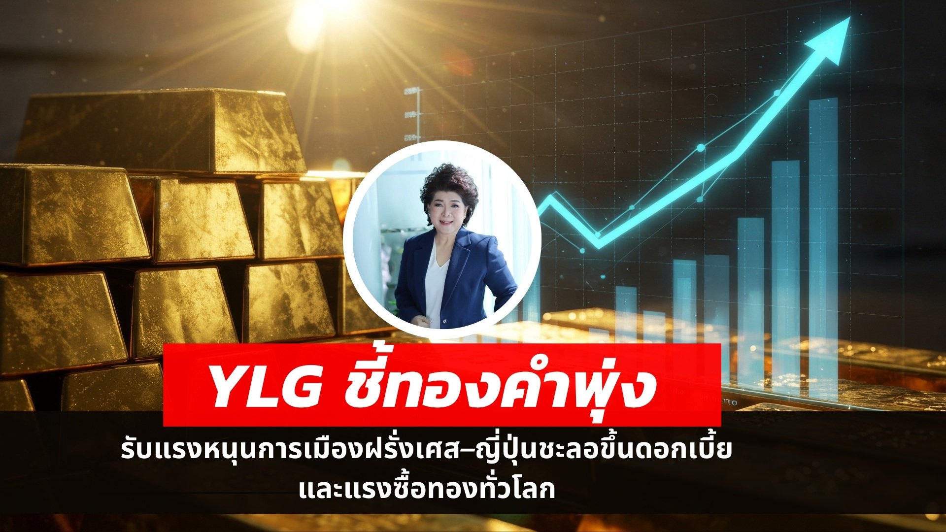YLG เผยทองคำพุ่งแรงรับปัจจัยบวกใหม่ฝรั่งเศสเสี่ยงวิกฤตการเมือง - ญี่ปุ่นมีโอกาสชะลอขึ้นดอกเบี้ย