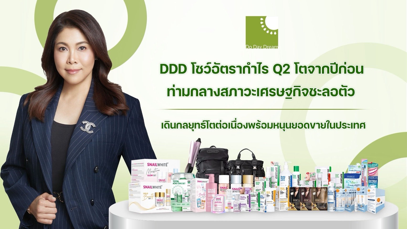 DDD โชว์อัตรากำไร Q2 โตจากปีก่อน ท่ามกลางสภาวะเศรษฐกิจชะลอตัว  เดินกลยุทธ์โตต่อเนื่องพร้อมหนุนยอดขายในประเทศ