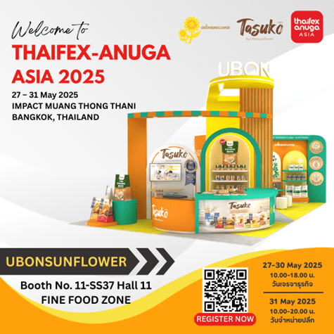 UBE ร่วมงาน THAIFEX 2025 มุ่งมั่นผู้นำนวัตกรรมเกษตรอินทรีย์ยั่งยืน  เปิดไฮไลท์ “ทาสุโกะ” ชม ชิม ช้อปสุดยอดสินค้ามาตรฐานระดับสากล