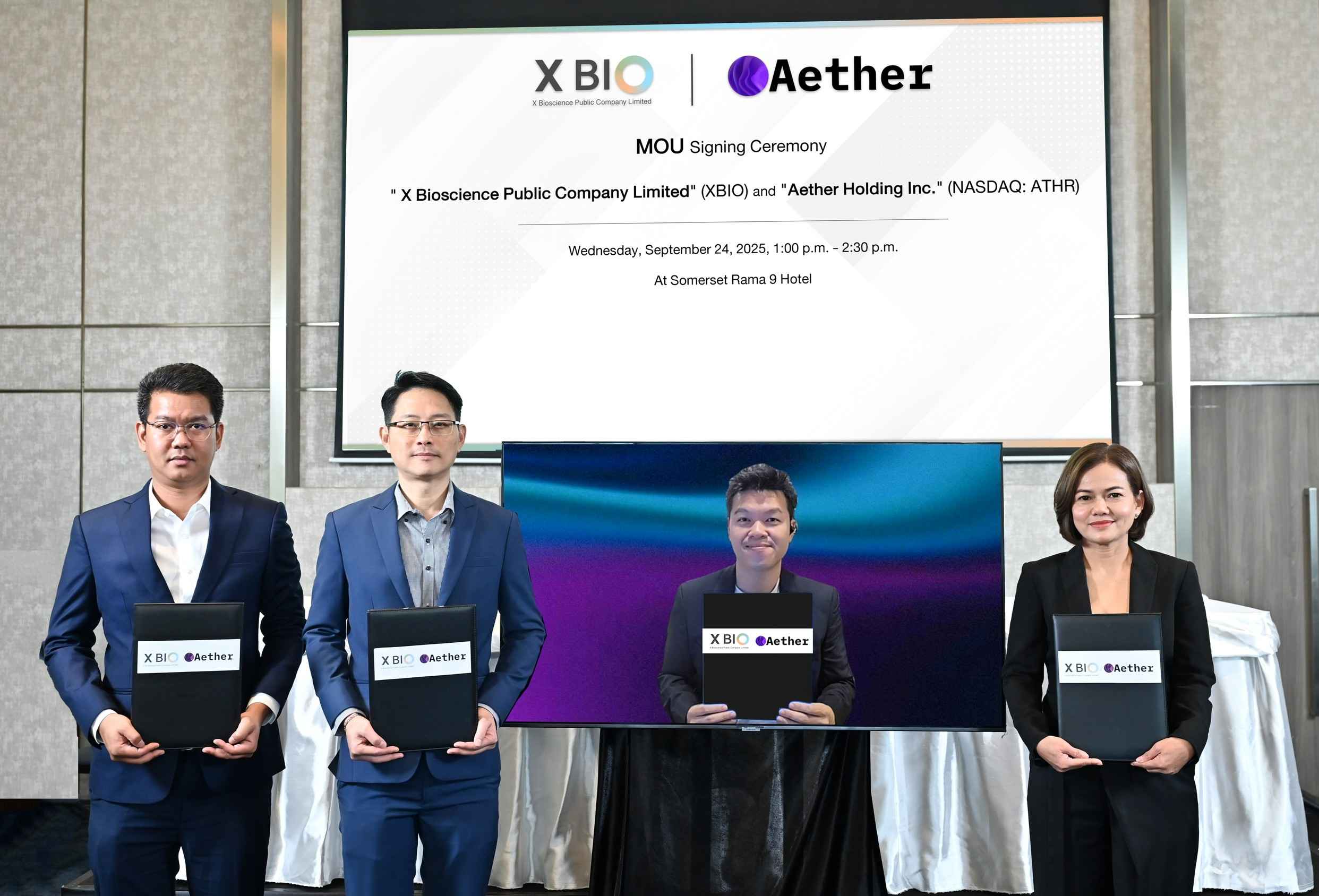 XBIO จับมือ Aether Holding Inc. ลงนาม MOU ศึกษาแผนลงทุน Bitcoin Treasury Strategy
