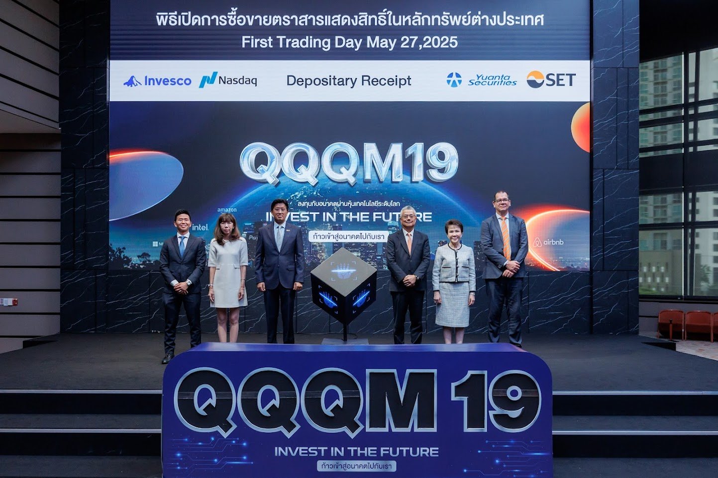 DR “QQQM19” อ้างอิงกองทุน ETF หุ้นสหรัฐฯ เริ่มซื้อขายในตลาดหลักทรัพย์ฯ วันแรก