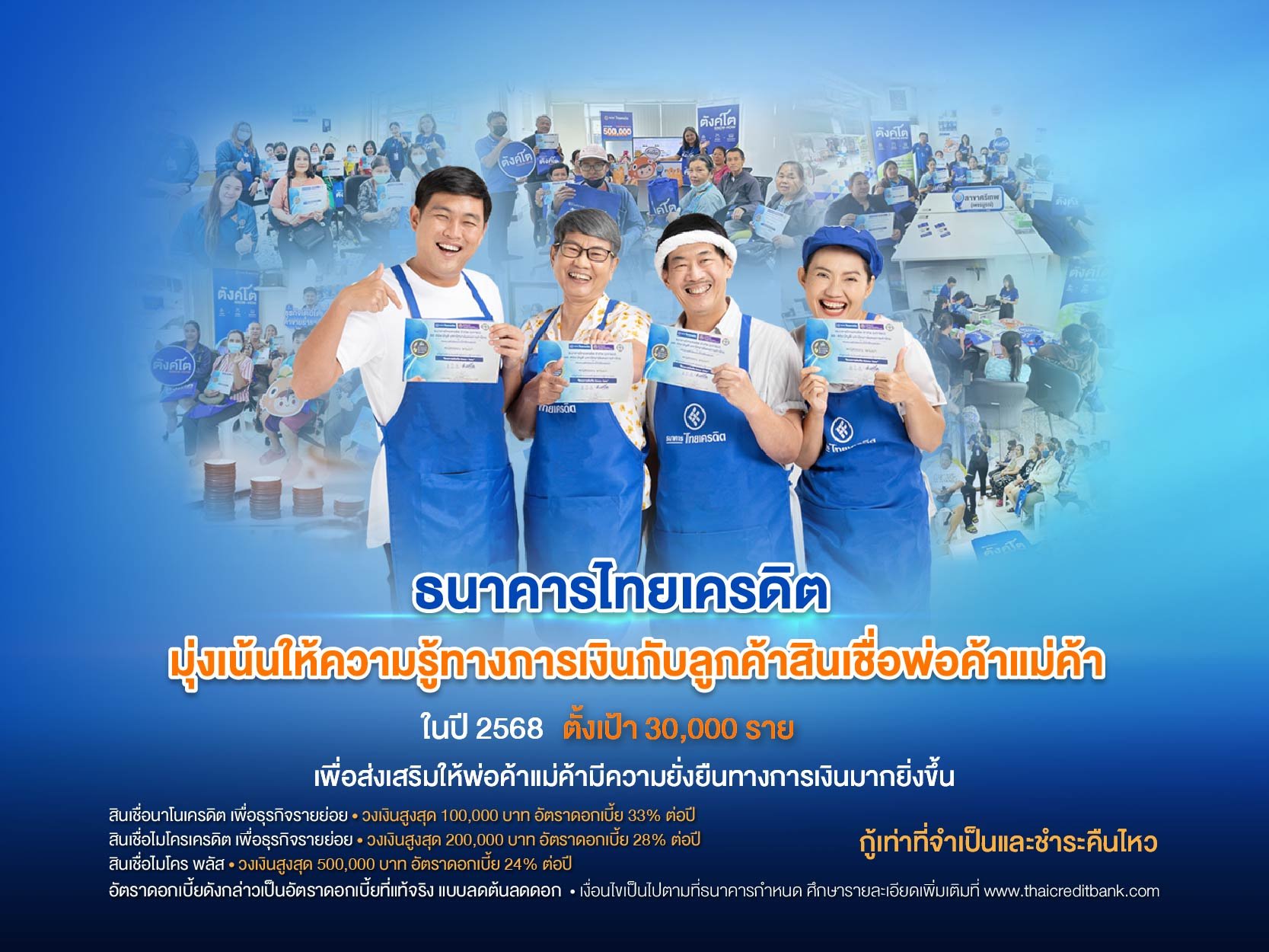 ธนาคารไทยเครดิต มุ่งเน้นให้ความรู้ทางการเงินกับลูกค้าสินเชื่อฯ ในปี 2568 ตั้งเป้า 30,000 ราย