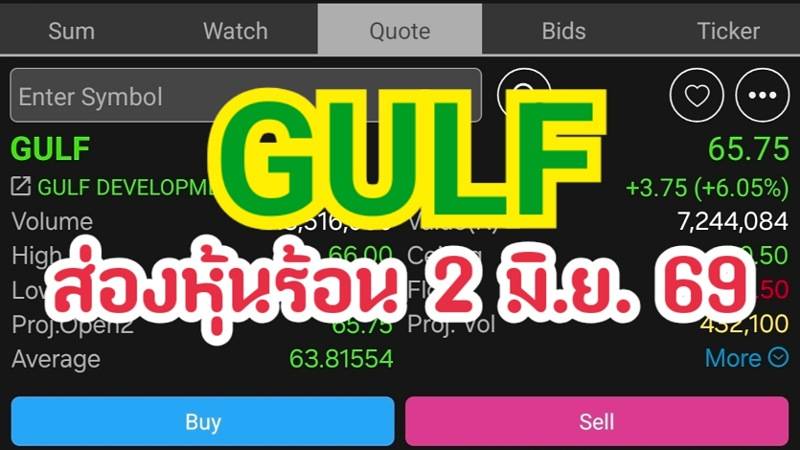 GULF ส่องหุ้นร้อน 2 มิ.ย. 69
