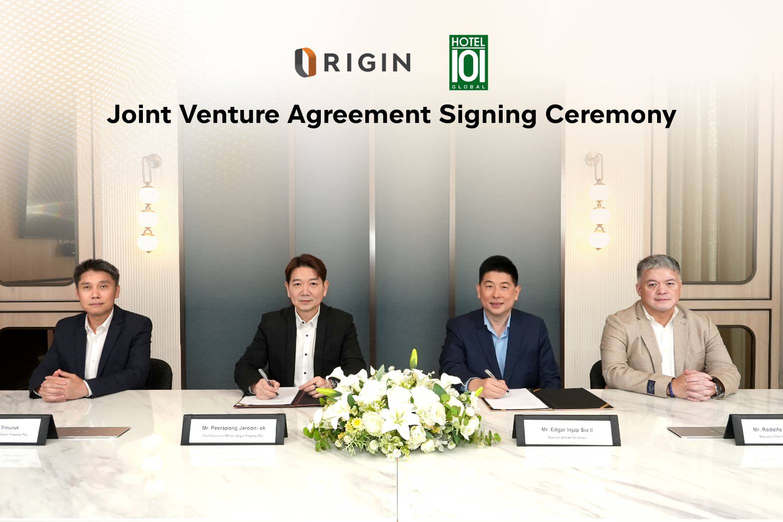 ออริจิ้น ประกาศร่วมทุน Hotel101 (HBNB) บริษัทจดทะเบียนใน Nasdaq ตั้งบริษัทร่วมทุน พัฒนาโครงการ Hotel 101 Bangkok