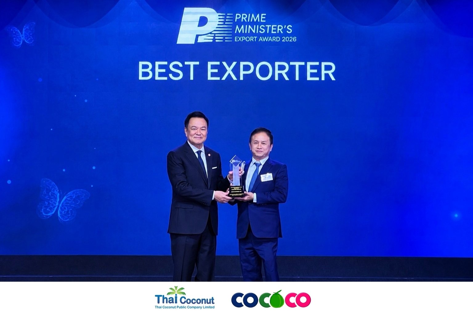 COCOCO คว้ารางวัล Prime Minister’s Export Award 2026 “ผู้ประกอบธุรกิจส่งออกยอดเยี่ยม (Best Exporter)”