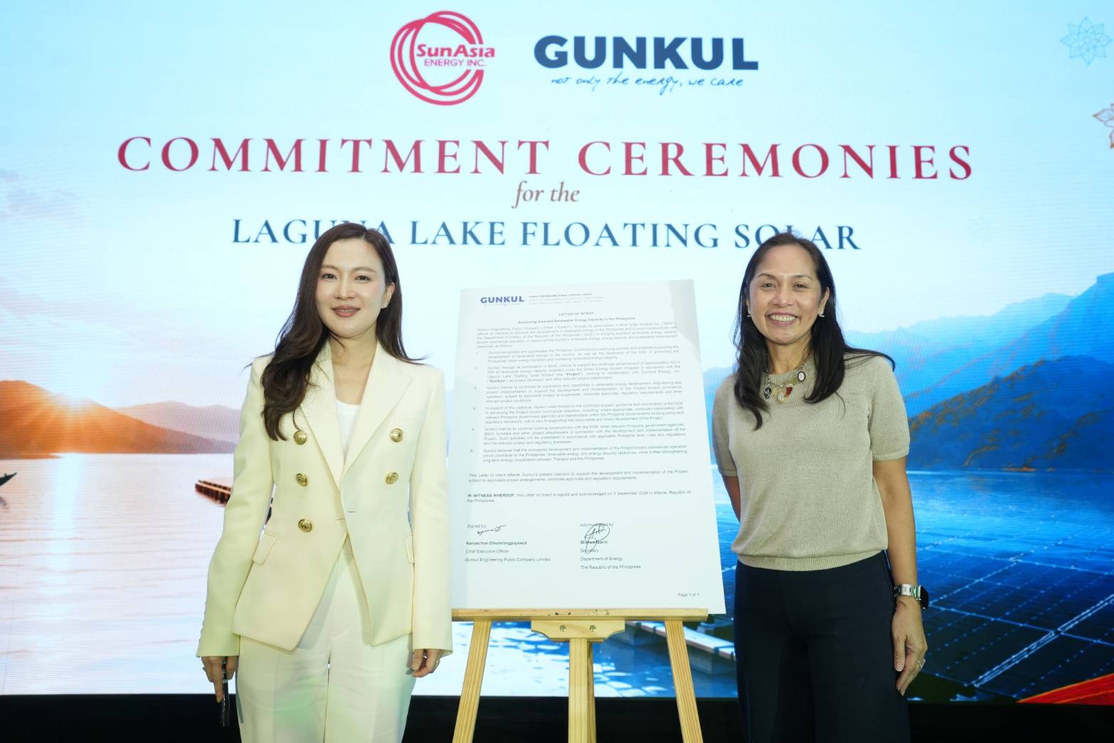 GUNKUL จับมือรัฐบาลฟิลิปปินส์ เซ็น LOI เดินหน้าโครงการ Solar Floating 784.1 เมกะวัตต์ พร้อมจ่ายไฟปลายปีหน้า 2570