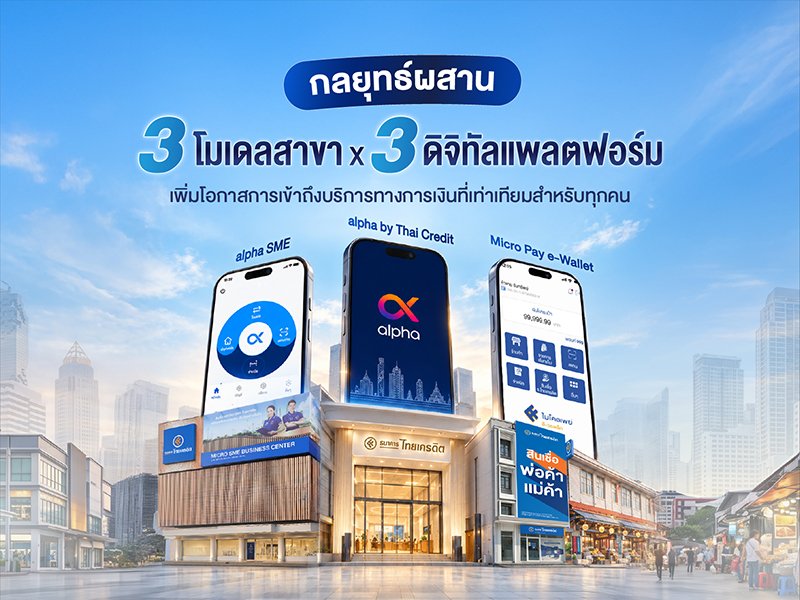 ธนาคารไทยเครดิต ชูกลยุทธ์ผสาน “3 โมเดลสาขา x 3 ดิจิทัลแพลตฟอร์ม”
