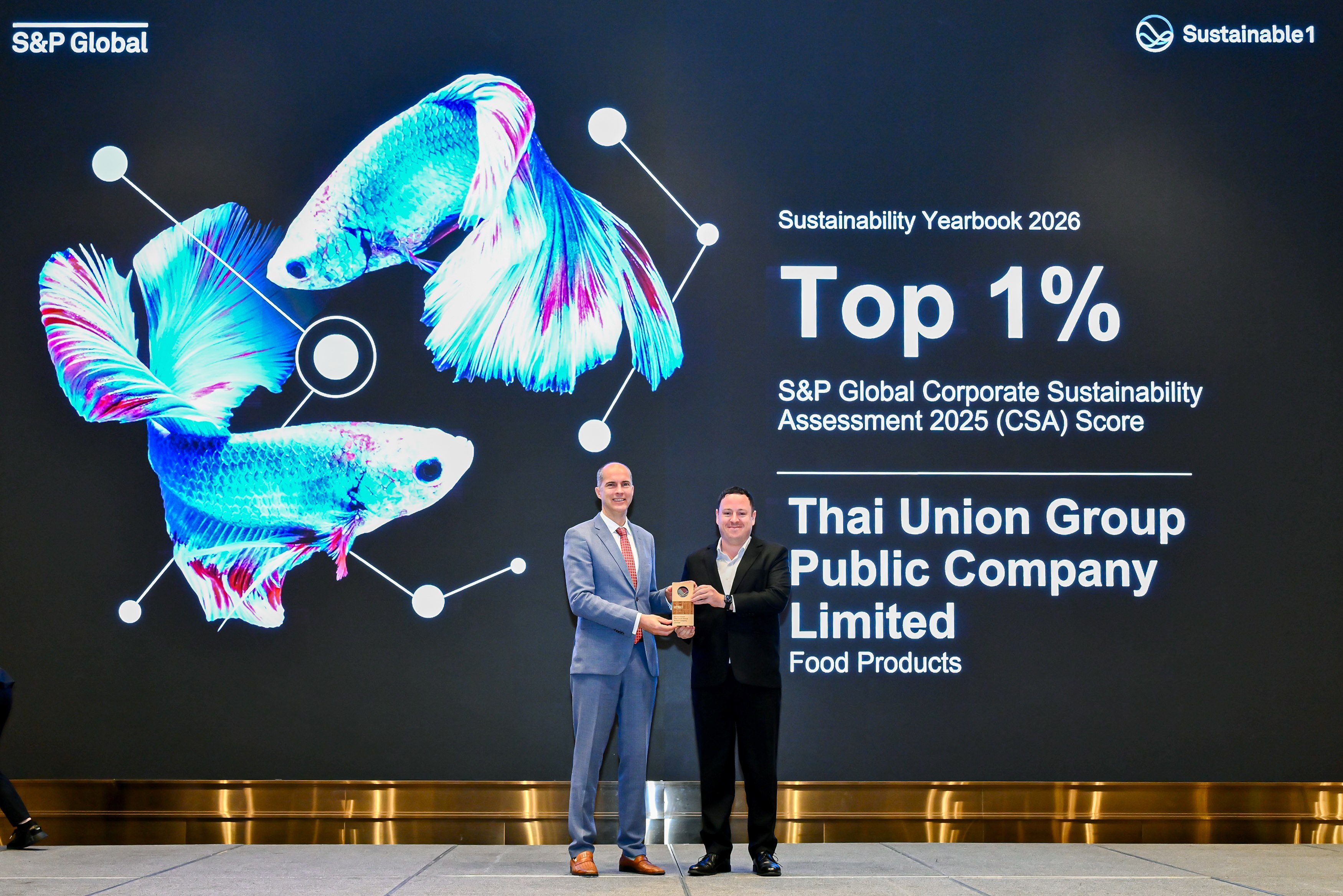 ไทยยูเนี่ยน รับรางวัล Top 1% ผู้นำความยั่งยืนอุตสาหกรรมอาหาร จากเวที S&P Global Sustainability Yearbook 2026 Distinction Ceremony
