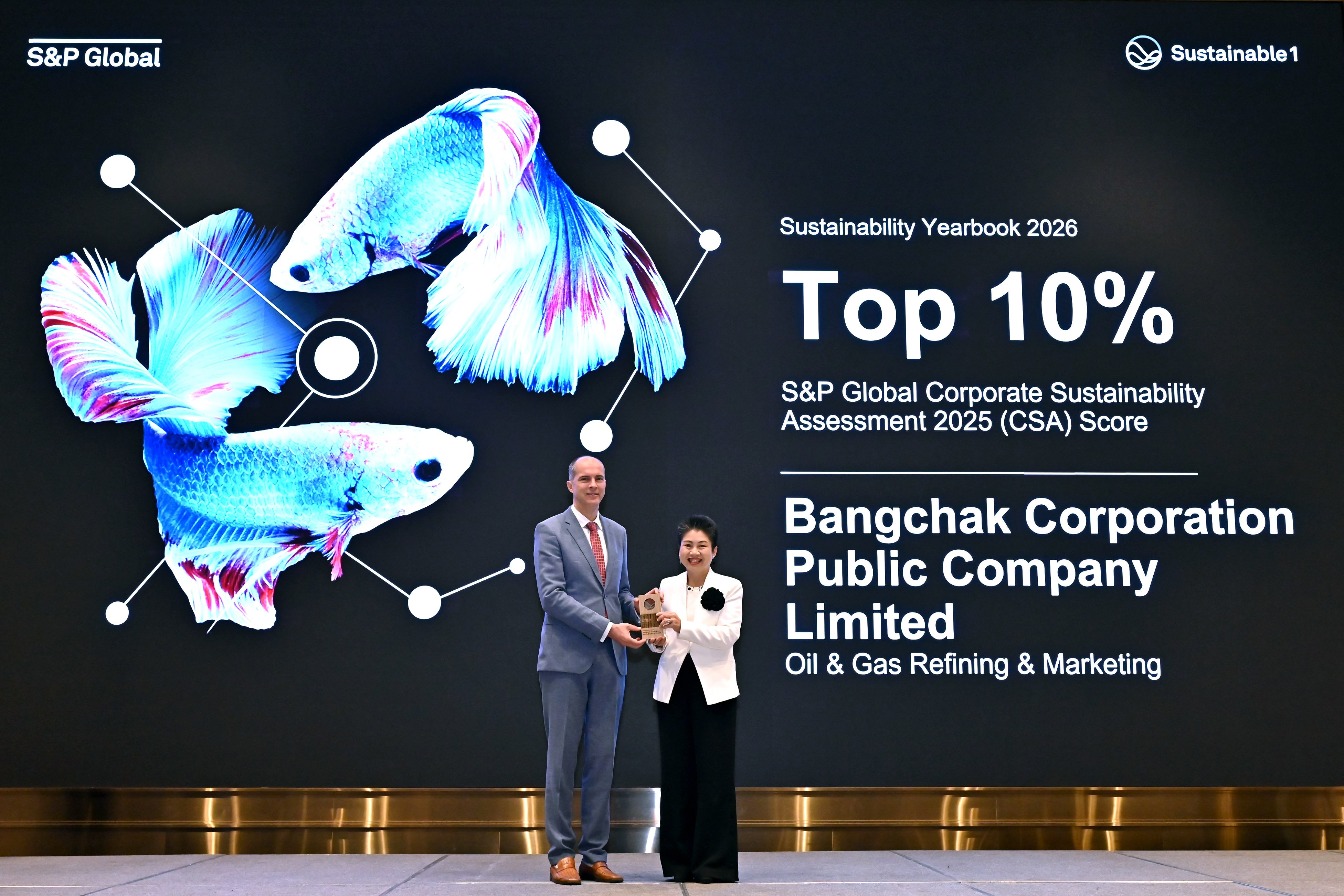 บางจากฯ ได้รับการจัดอันดับด้านความยั่งยืน Top 10% ของโลก จาก S&P Global อันดับ 2 ของโลก