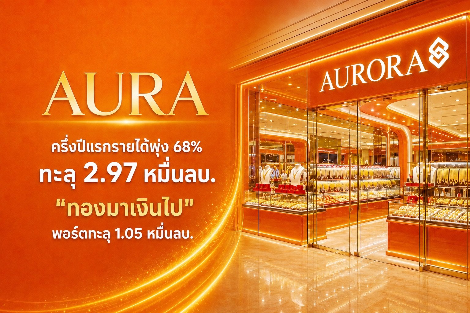 AURA ครึ่งปีแรกกำไรโต 22% แตะ 929 ลบ. รายได้พุ่ง 68% ทะลุ 2.97 หมื่นลบ.