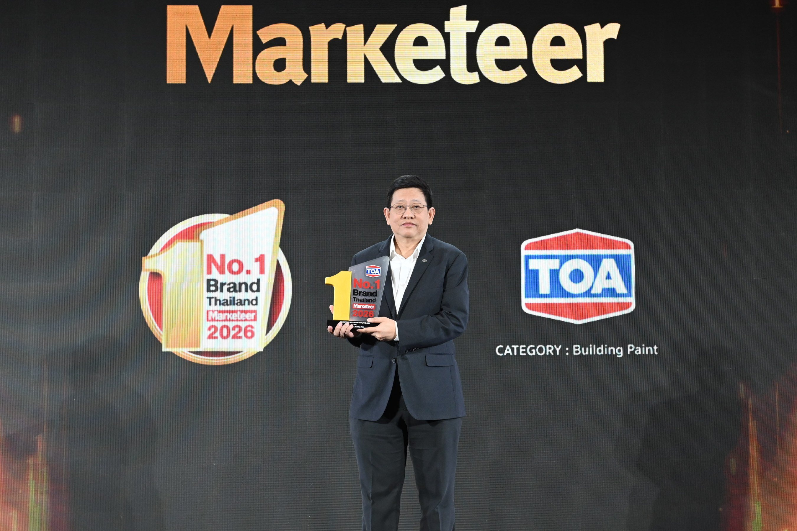 TOA ครองแชมป์ No.1 Brand Thailand 14 ปีซ้อน ตอกย้ำแบรนด์สีอันดับ 1 ของไทย